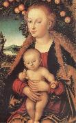 Lucas Cranach The Virgin under the arbol of apples oil painting reproduction